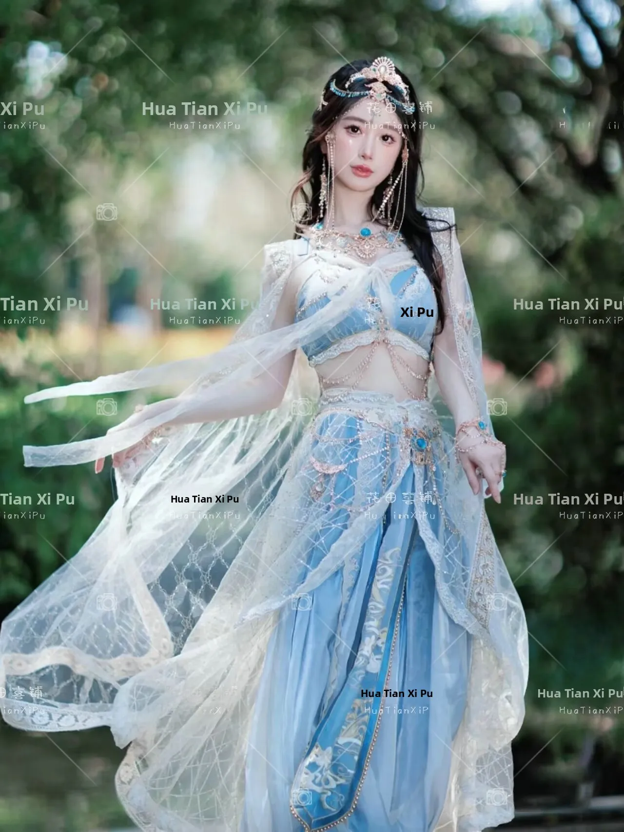 

Ancient Chinese Style Travel Photography Costume Western Dance Girl Dunhuang Flying Hanfu Ethnic Flavor Performance Clothing