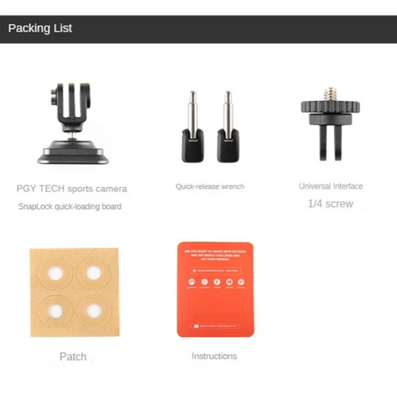 ใหม่สำหรับ gopro/ Insta360กล้องกีฬา snaplock AKA อินเตอร์เฟซอุปกรณ์เสริมกล้องมัลติฟังก์ชั่น