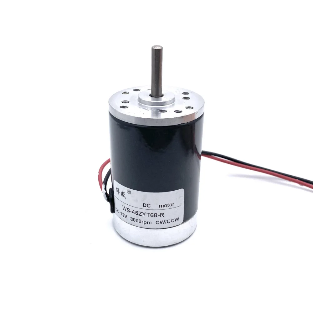 45MM Permanent Magnet DC Motor 12V 24V 3500-8000rpm Micro Speed Regulation CW CCW Mute Motor