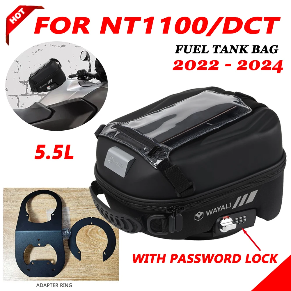 

Motorcycle 5.5L Tank Bag for HONDA NT1100 2022 2023 2024 NT 1100 DCT Waterproof With Password Lock Navigation Packag Storage Bag