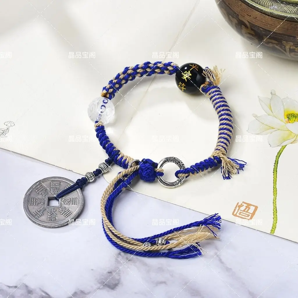 

New Original Tibetan Handrope New Shenbang Yang Jian Bracelet Handmade Woven Amulet Handsring Copper Charms Ghost Night Bracelet