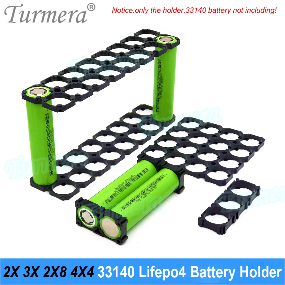 Turmera 33140 Lifepo4 Battery Holder Bracket 33.5mm Aperture 2X 3X 2X8 4X4 Anti Vibration Assemble for Diy 12V 36V 48V Batteries