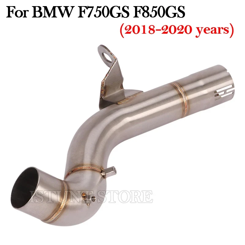 Slip On For BMW F750GS F850GS 2018 2019 2020 Motorcycle Exhaust Escape Modified Mid Middle Link Pipe Connect Original Muffler