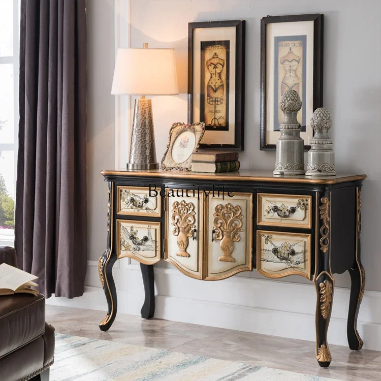 

American side cabinet, entrance table, decoration at the end of the corridor against the wall