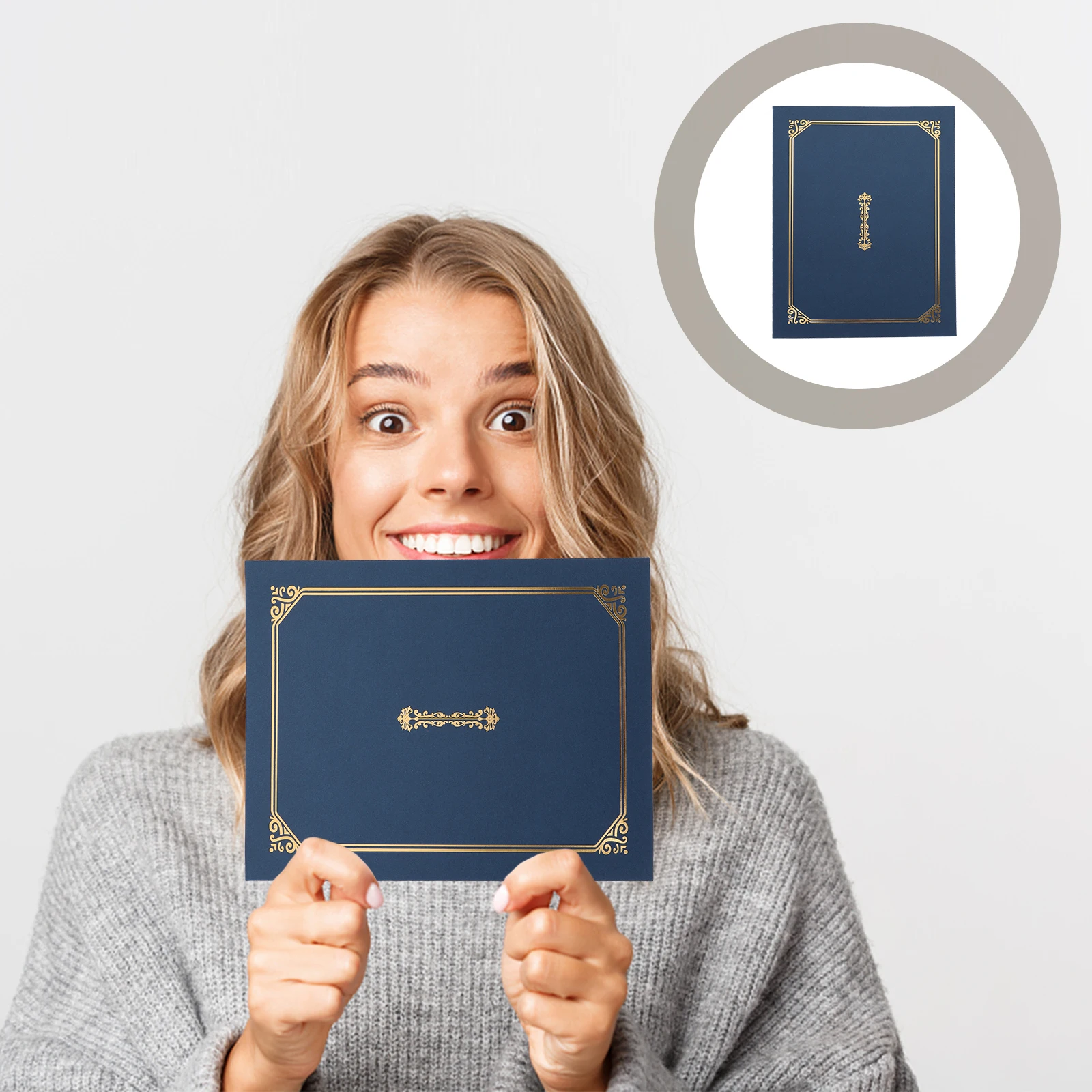 

5 Pcs Certificate Cover Gold Graduation Paper Shell Diploma Holder Document Folder Elegant Design Home Office