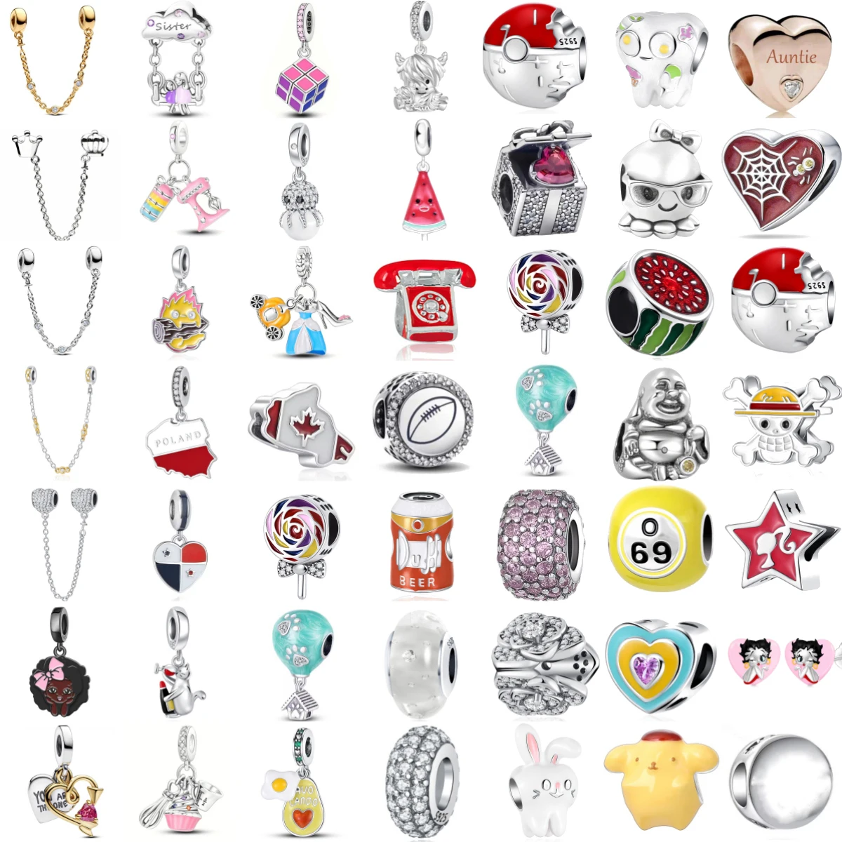 925 فضة Miniso بوذا تاج سلسلة أمان القط لانهائي سحر صالح الأصلي سوار للنساء قلادة غرامة مجوهرات