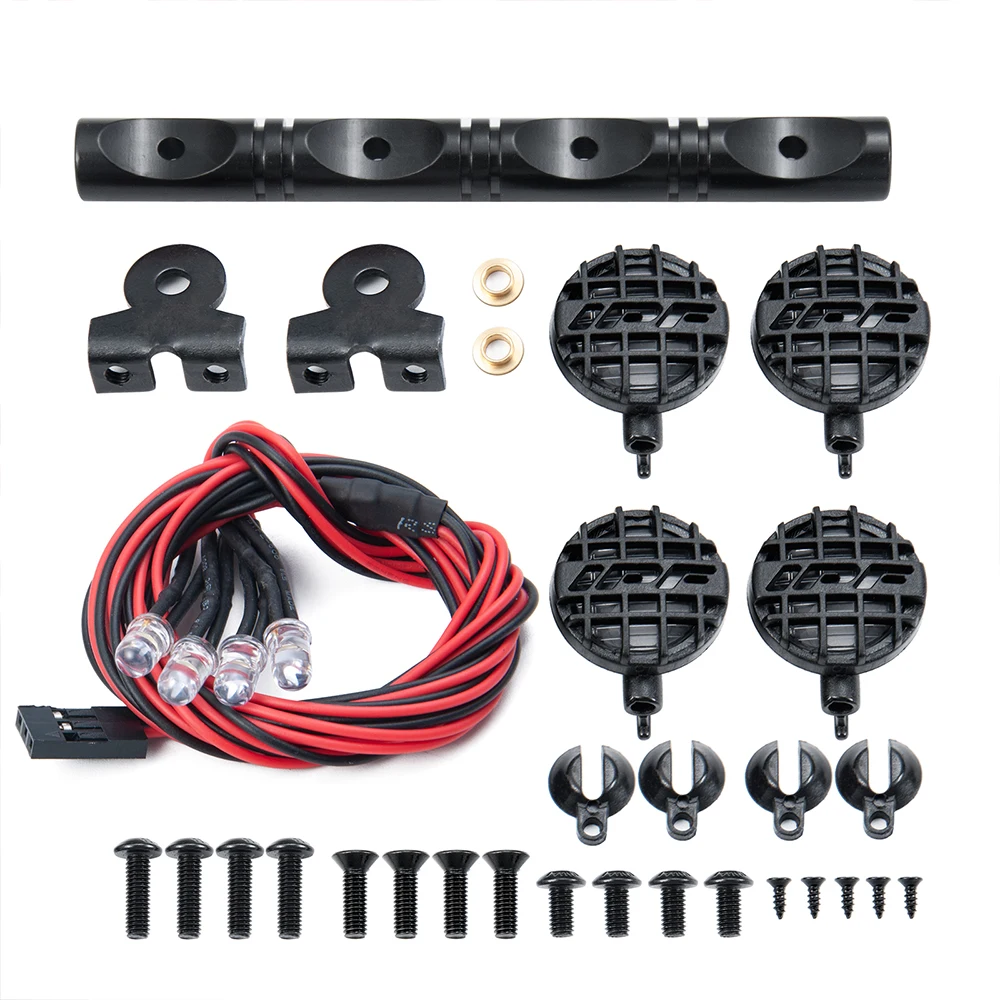 MIBIDAO 2/4LED RC Auto Dach Licht Runde Lampe Scheinwerfer Für 1/10 Axial SCX10 II 90046 TRX4 Tamiya CC01 D90 D110