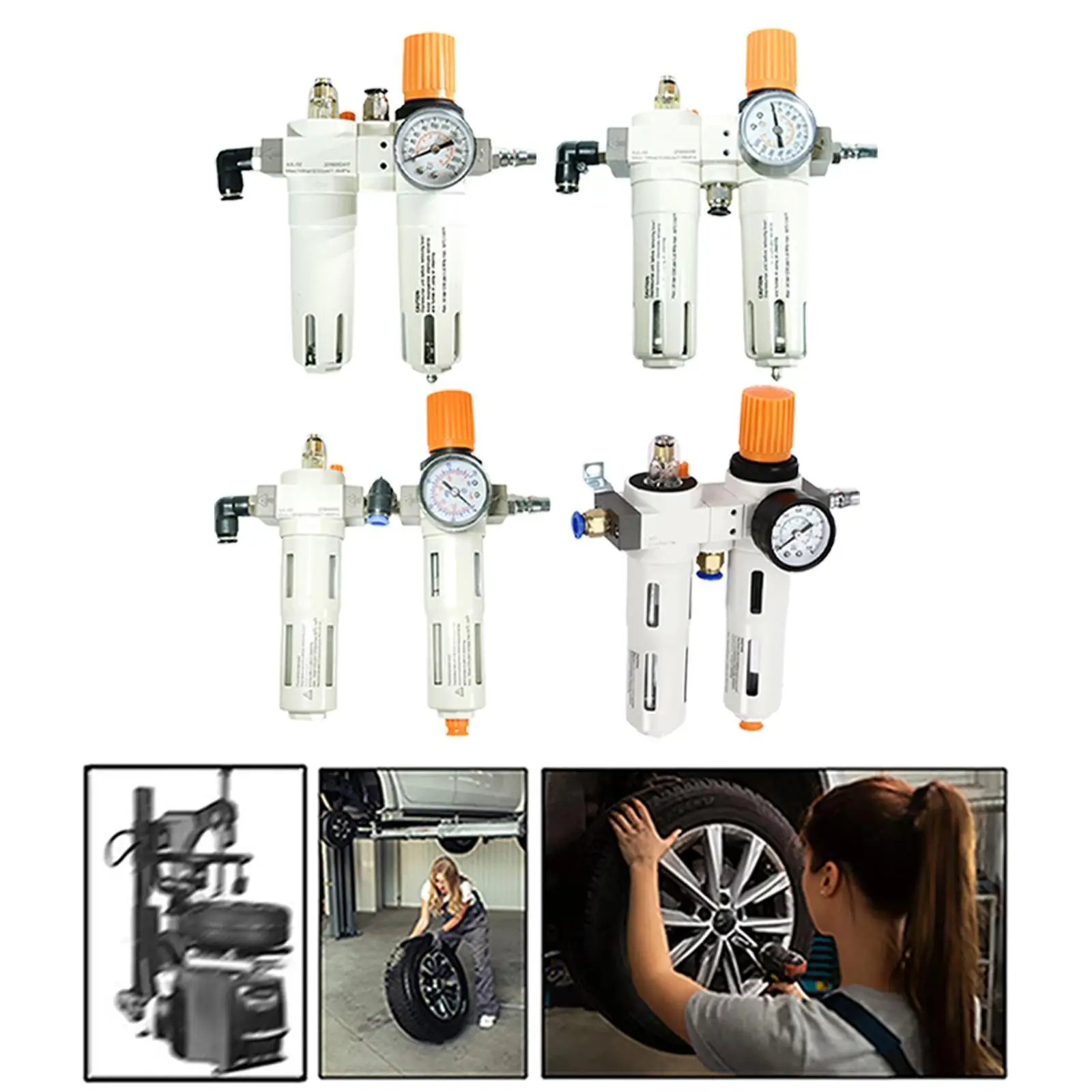 Oil Water Separator Middle Joint Upward Connector Pressure Regulator Plastic Accessory for Tire Changer Protector