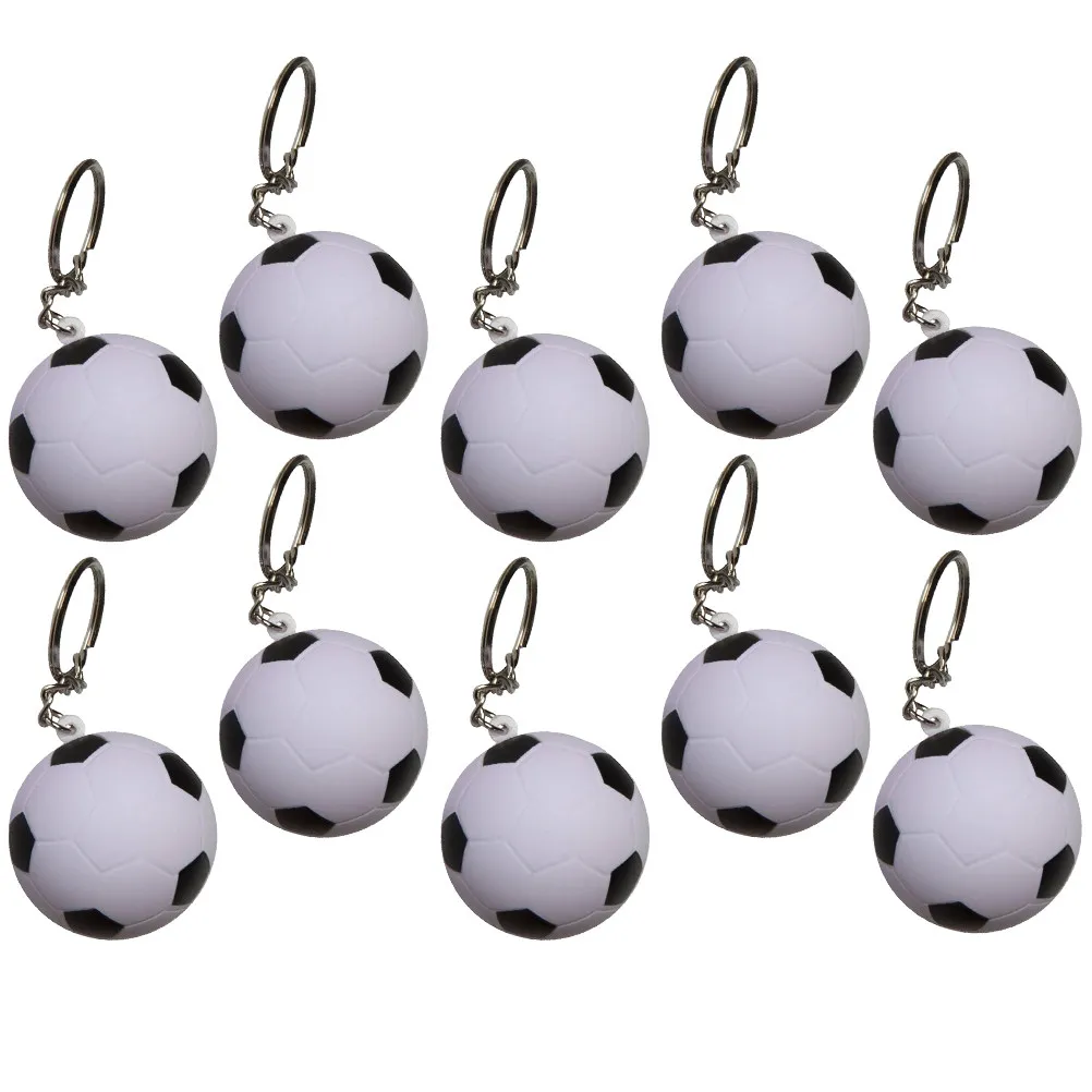 

10Pcs Soccer Keychain Pens Blue Ink Retractable Ballpoint Pens for Coworkers Gifts Fun Novelty Office School Supplies Aesthetic