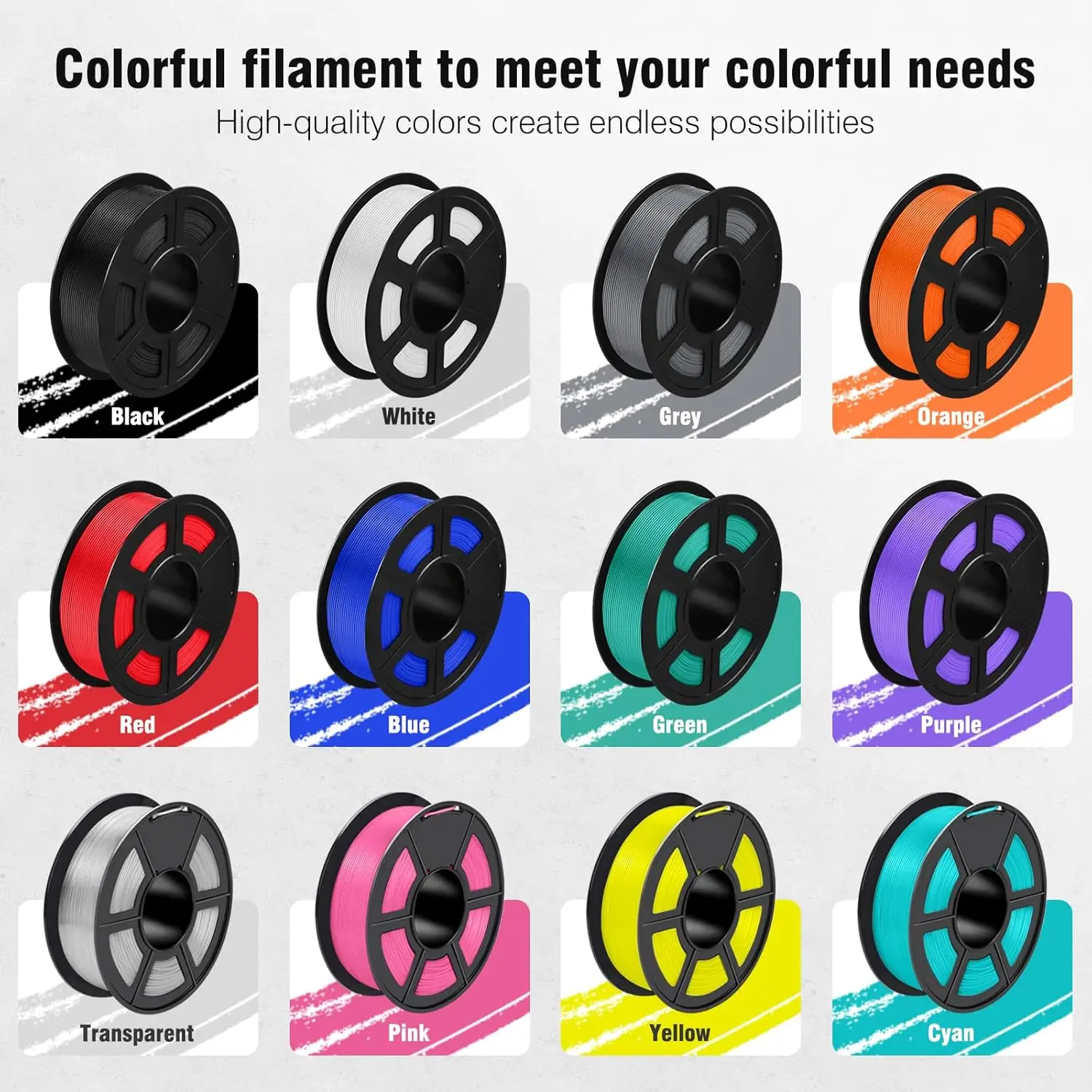SUNLU 1 kg ASA-Filament 1,75 mm UV-/Regen-/hitzebeständiges Filament zum Drucken von mechanischen Außenteilen, die meisten FDM-3D-Drucker – Detail 1