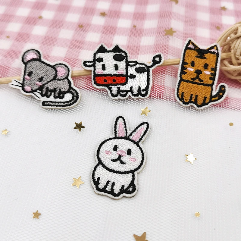 Zodiac Signs Embroidery Patch Patches DIY Ironing Animals Patch Badges Cute Patches for Clothing Backpack