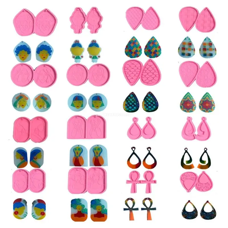 Handmade Earrings Epoxy Resin Mold Eardrop Danglers Silicone Mould DIY Crafts Jewelry Pendant Necklace Casting Tools Dropship