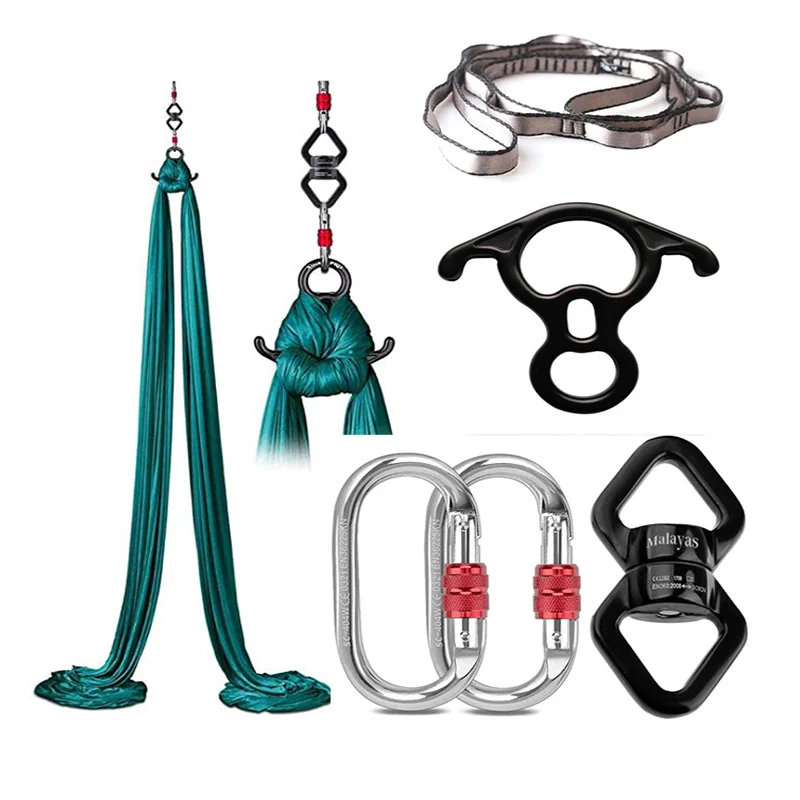 Hardware for Aerial dance set aerial silk swivel climbing Yoga Accessories Fly Aerial Silks and hammock swing Accessories set