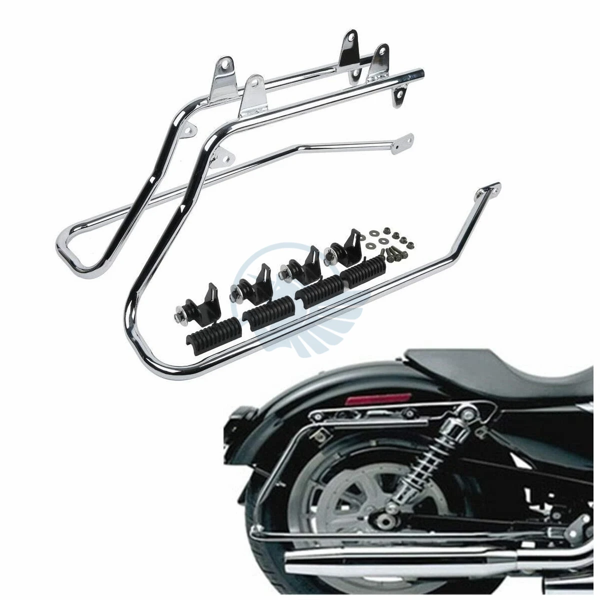 Motorcycle Hard ABS Saddle Side Bags Boxes Cases Saddlebags with Conversion Bracket For Harley Softail Custom Fat boy Deluxe