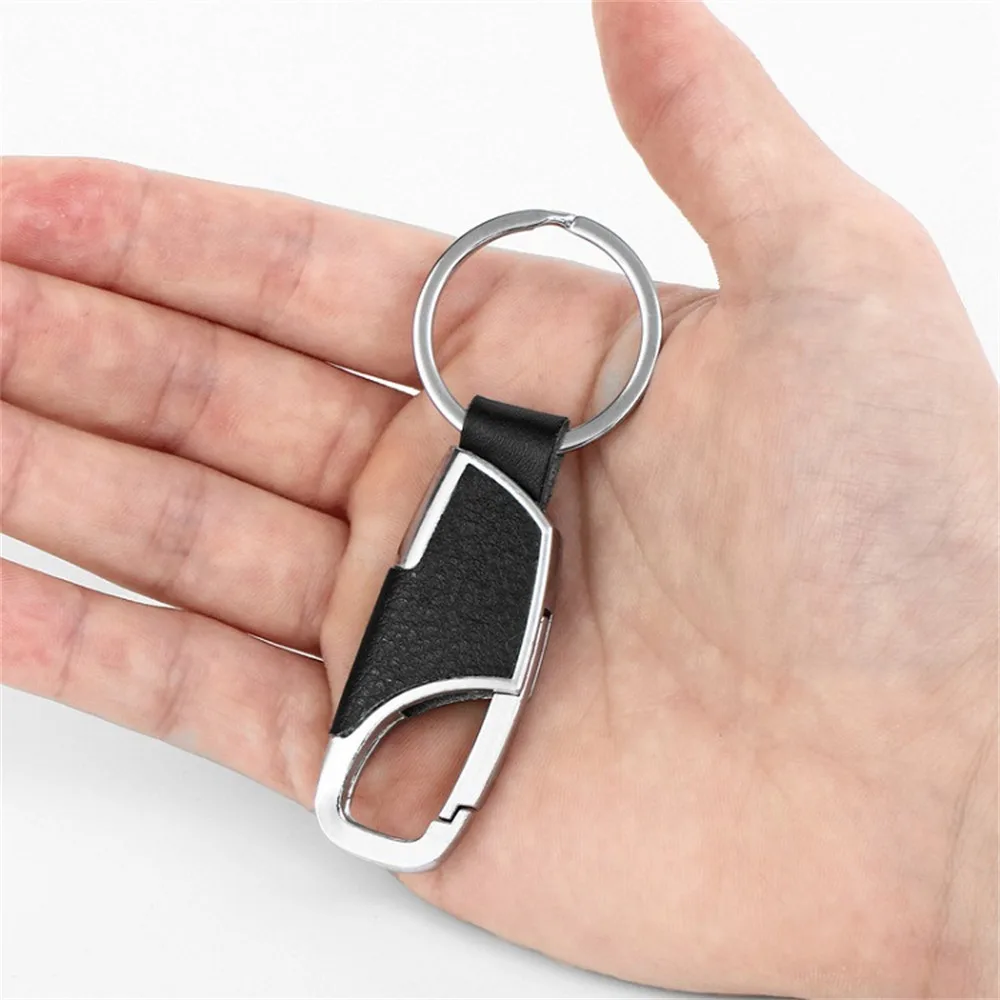 Simple Fashion Creative Trend Leather Keychain Men's Women's Metal Waist Keychain Best Gift Key Ring Car Keychain Jewelry Gifts