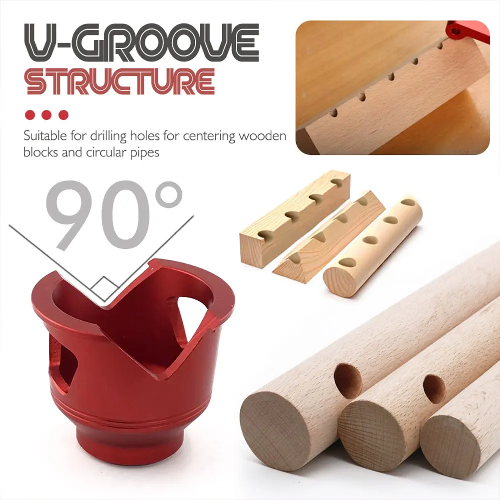 

Vertical Punching Locator with 2-10 MM Drill Sleeve Aluminum Alloy Vertical Drill Guide for Round Dowel Splicing Drilling Tools