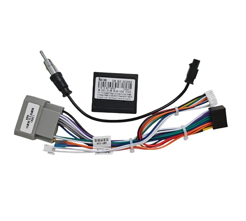 Imagen 2 del producto Adaptador de arnés de cableado de coche de 16 pines con decodificador de caja Canbus Cable de alimentación de Radio Android para Jeep Wrangler JK 2008-2017