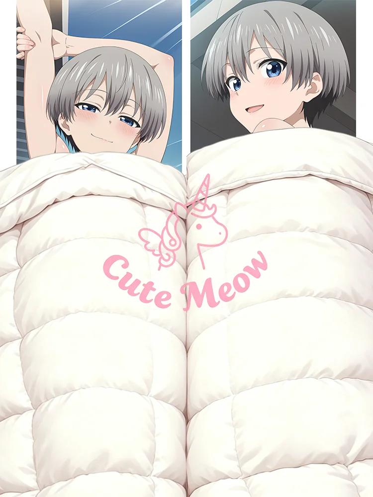 Uzaki-Hana Dakimakura anime DIY girl Double-sided Print Life-size body pillows cover Adult pillowcase