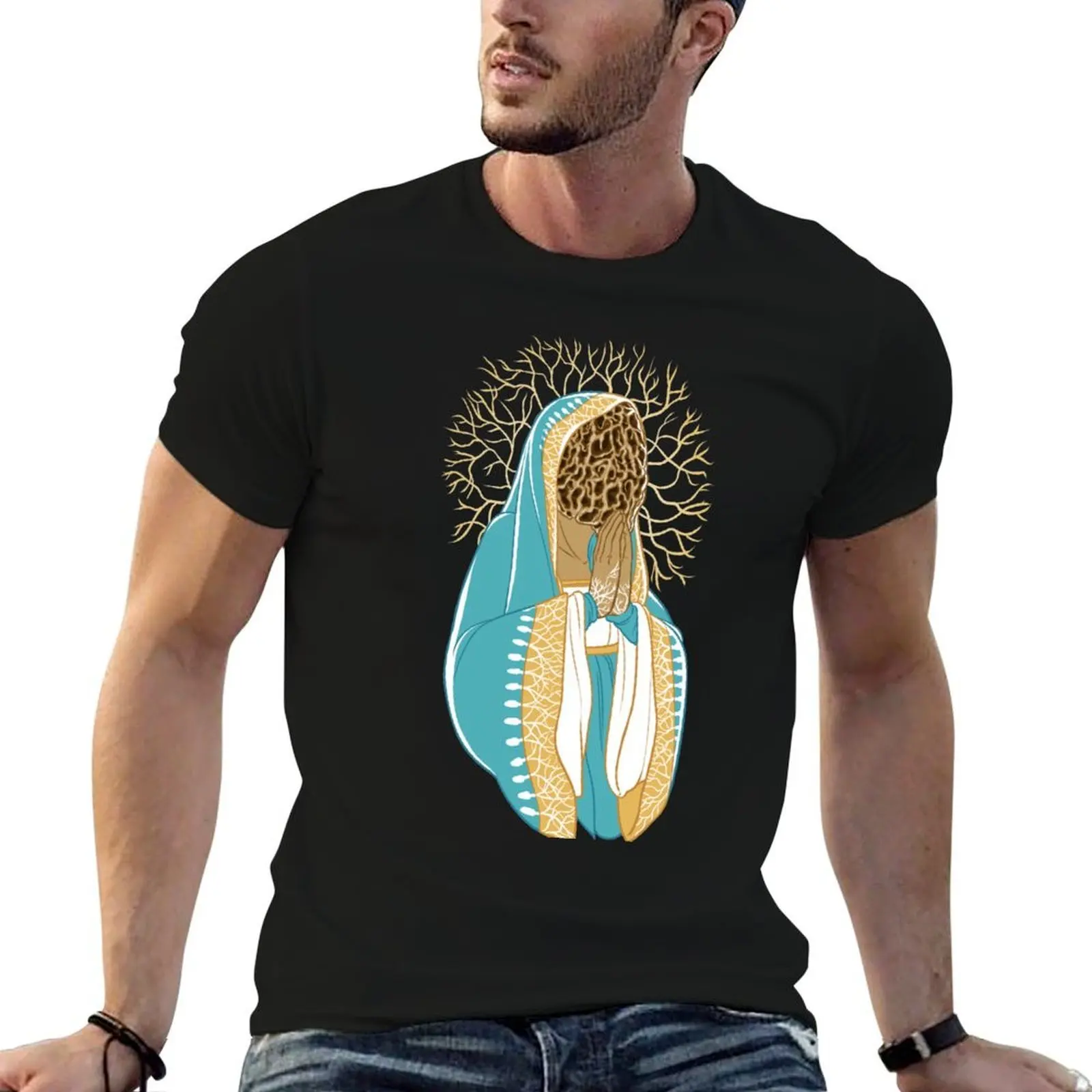 Camiseta Morchella Mary, camisetas para hombre, camiseta gráfica divertida esencial, camisetas divertidas, camiseta de algodón