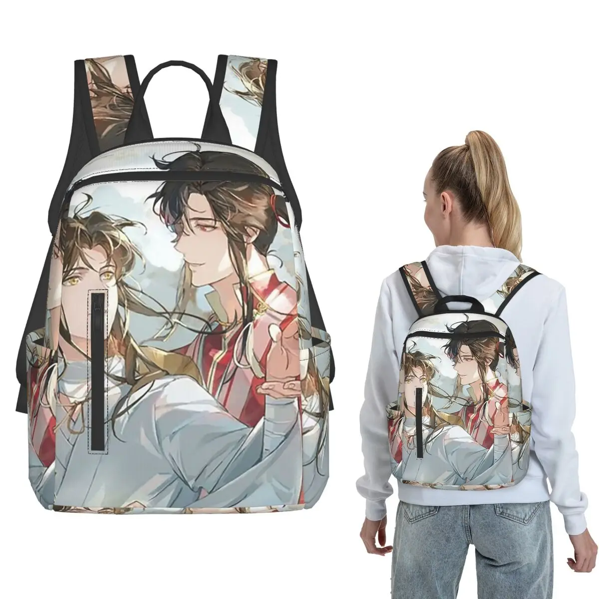 Heaven's Official Blessing Anime-Rucksack, Tagesrucksack, Kinder-Büchertasche, Schultasche, Umhängetaschen für Männer und Frauen