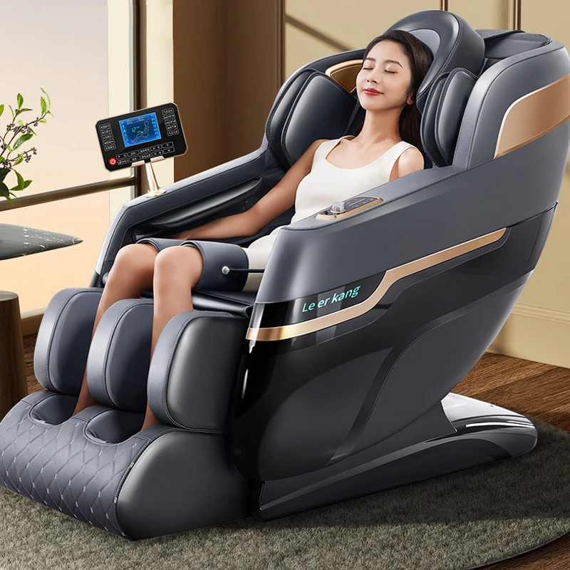 Silla de masaje con cápsula espacial, Sillón de masaje con Bluetooth, Música automática, cuerpo entero, pequeño, para el hogar, LEK-988M8