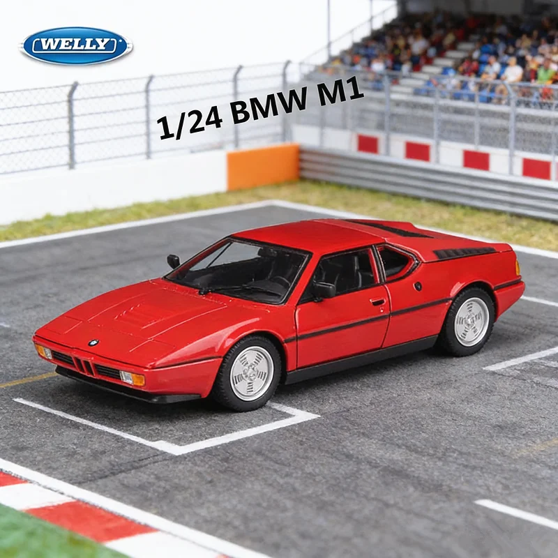 

WELLY 1:24 BMW M1 Sports Car Alloy Miniature Car Model Diecast Metal Static Collection Children Birthday Toy Car Vehicles Gifts