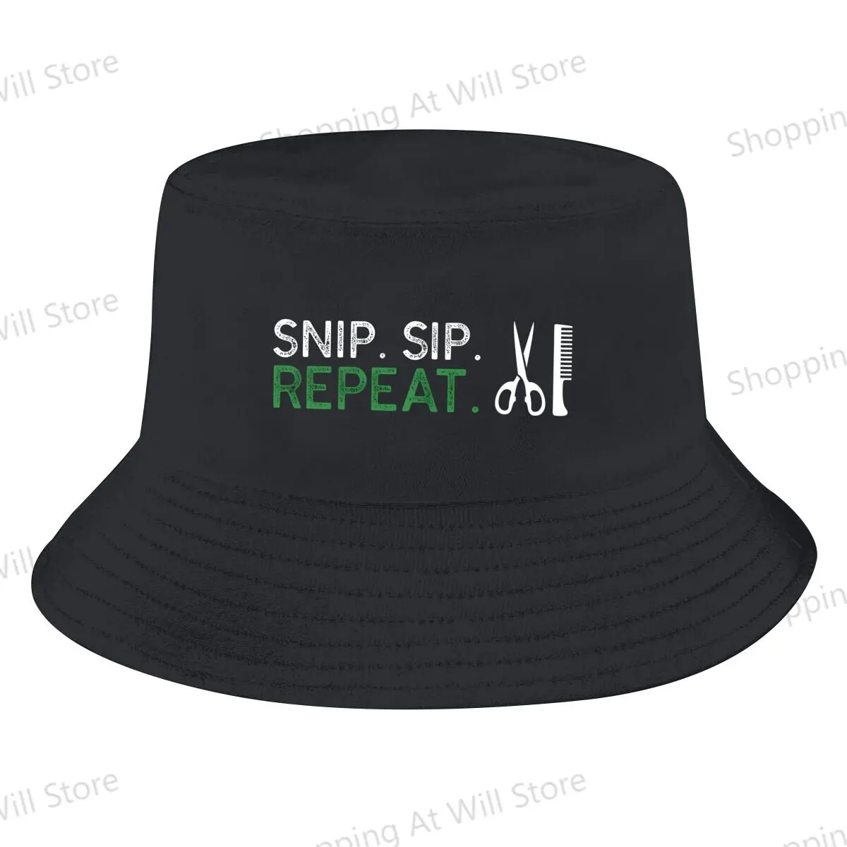 3D Printing Snip Sip Repeat Barber Alcohol Men's and Women's Fisherman Hat  Fishing  Hat Boyfriend gift