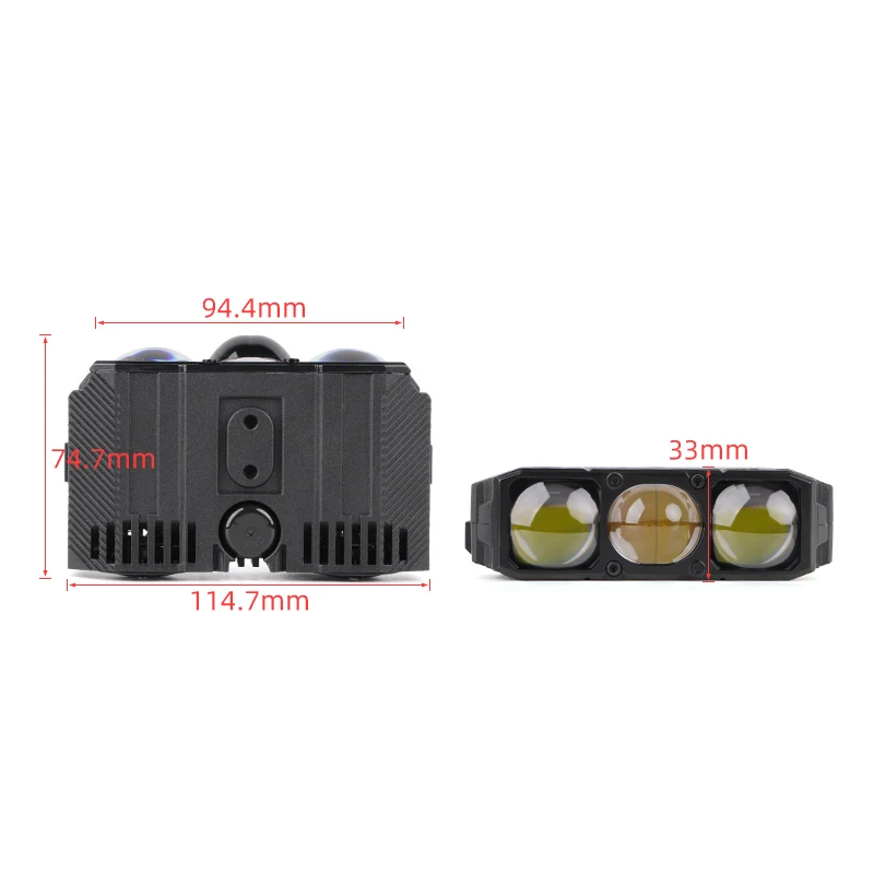 E06L Two Tone Work Light Led 9V&30V 4.5 Inch Spotlight White Yellow Driving Light Fog Lamps for Off-road Trucks Car Motorcycle