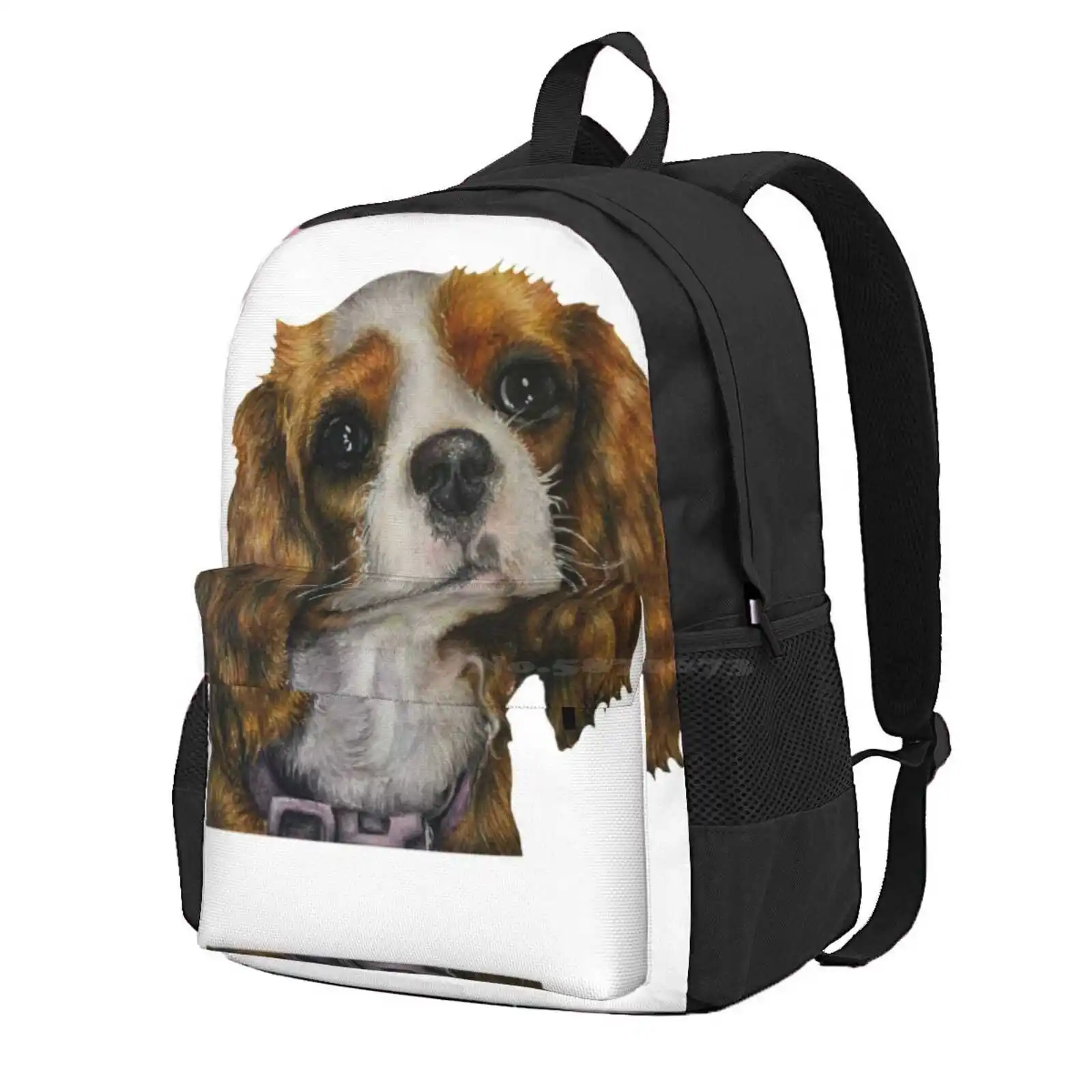 Cavalier King Charles Spaniel Dog 2 Hot Sale Schoolbag Backpack Fashion Bags Dog Puppy Cavalierkingcharles Animals Pets Cute