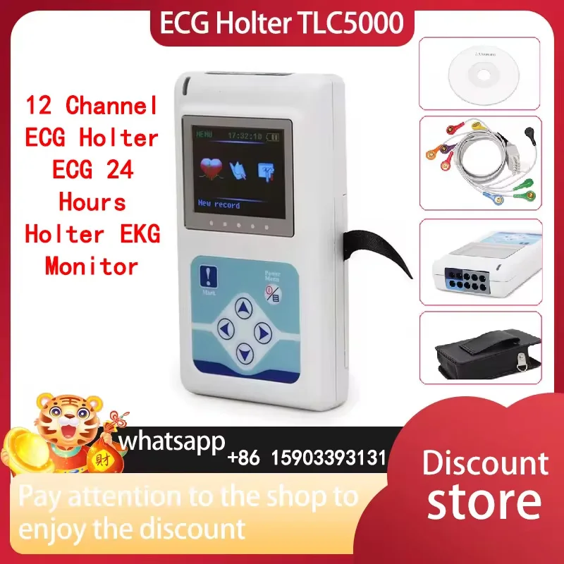 

CONTEC TLC5000 12 Channel ECG Holter ECG 24 Hours Holter EKG Monitor Software TLC5000 CONTEC