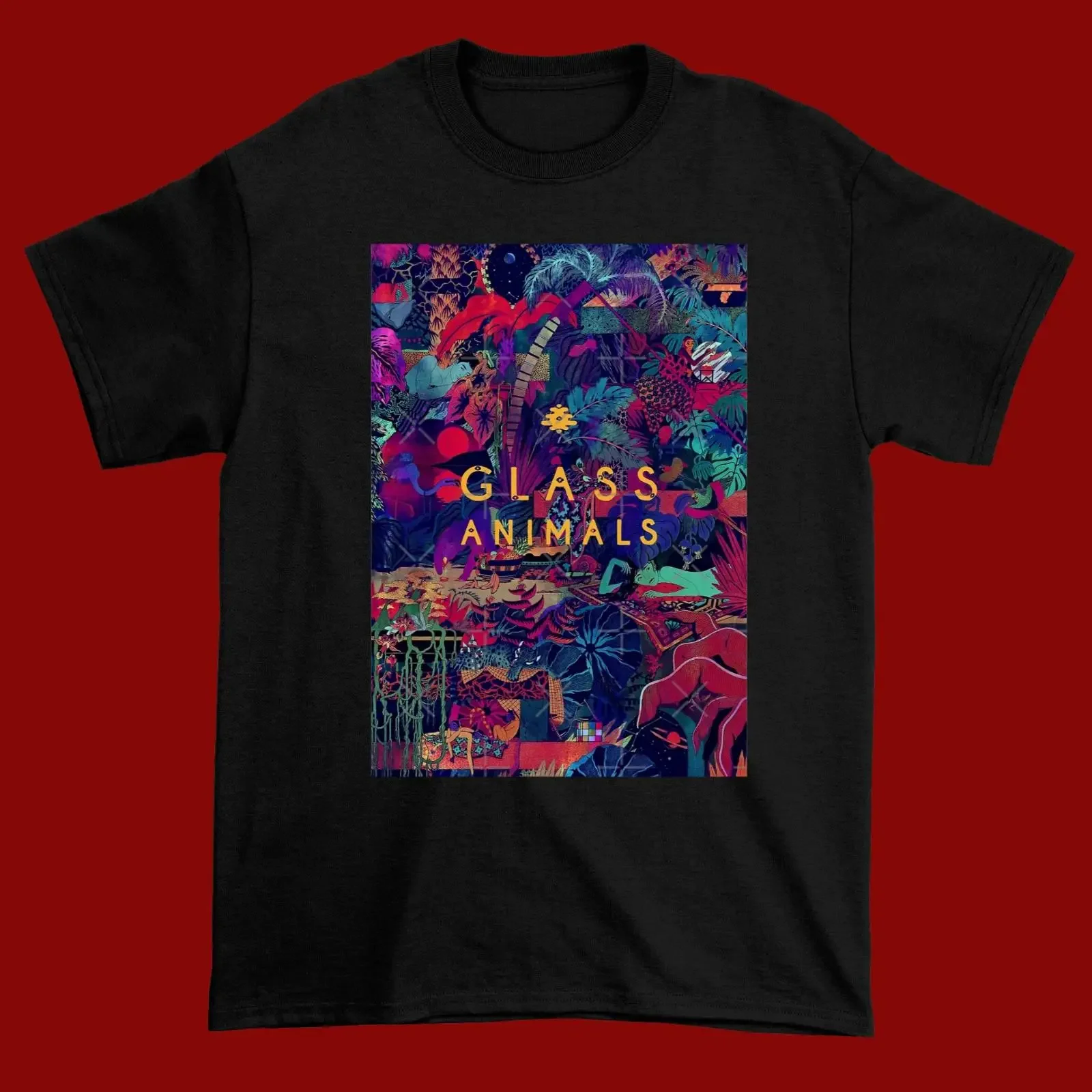 Новая черная мужская рубашка группы Glass Animals, все размеры, C298, винтажная, с эффектом потертости, эластичная, удобная, мягкая, унисекс, уличная одежда