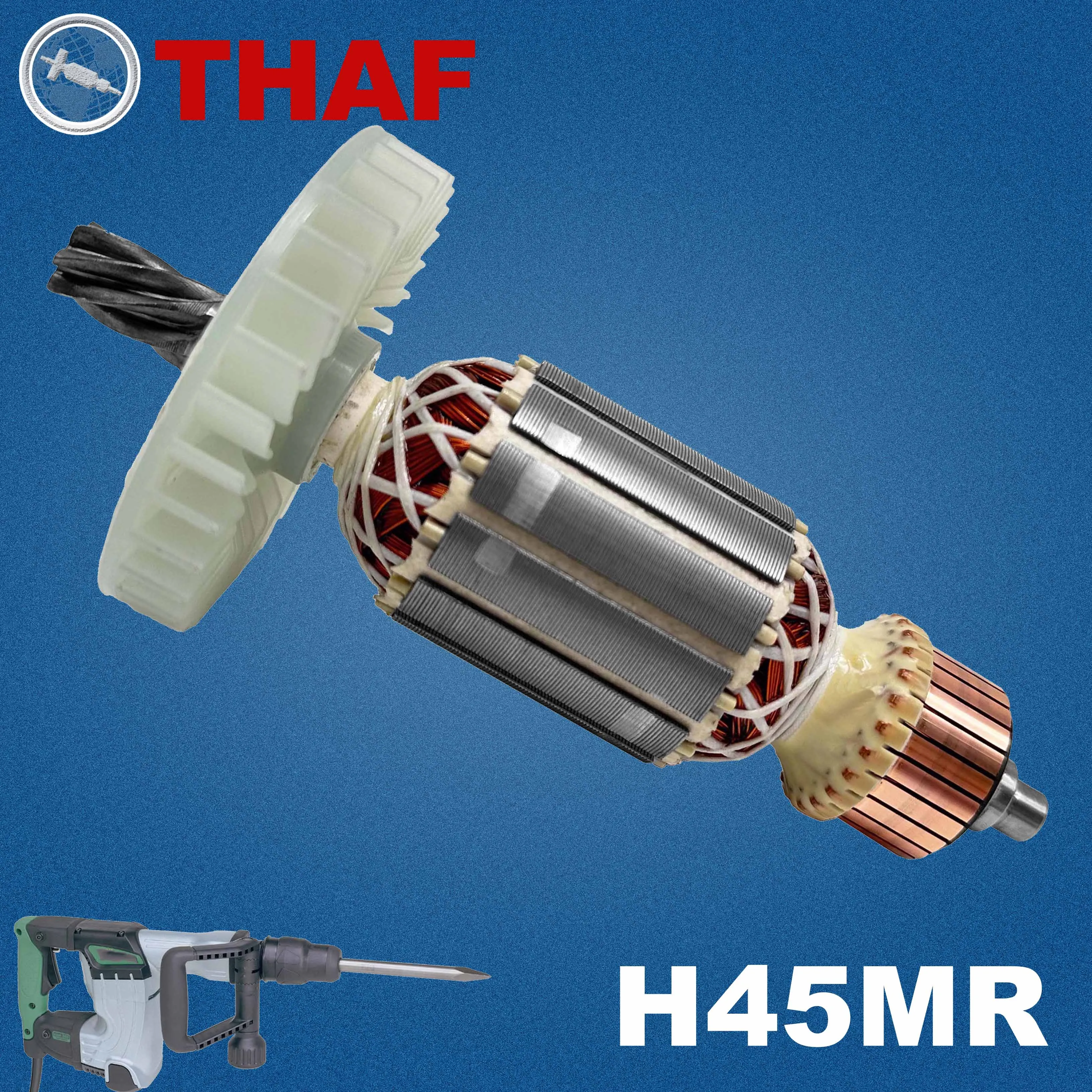AC220V-240V H45MR Armature Rotor Anchor Motor Replacement Spare Parts For HITACHI Rotary Hammer H 45MR