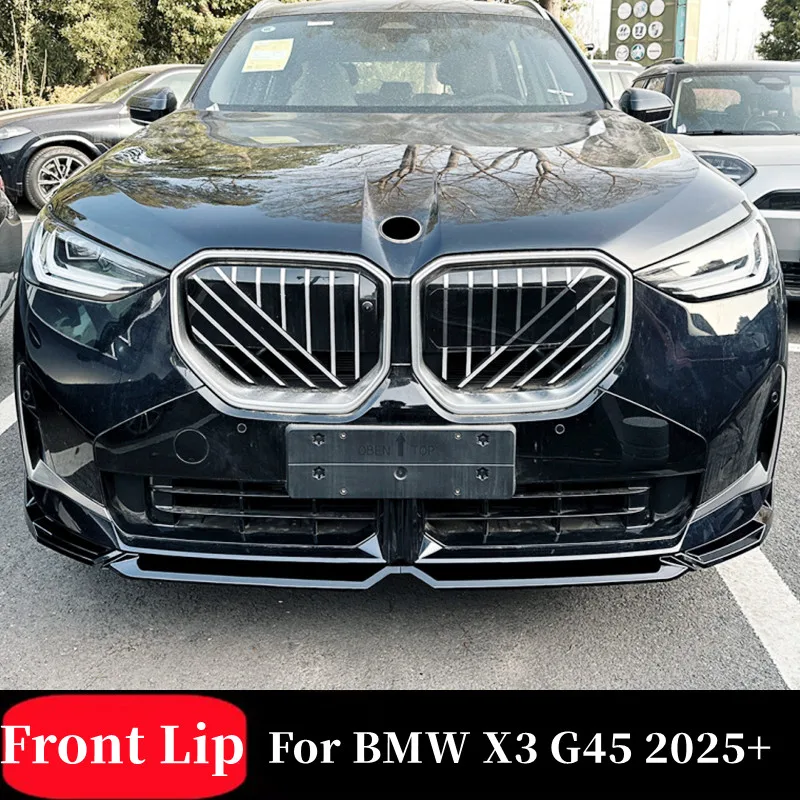 

For BMW X3 G45 2025+ 4pcs/Set High Quality ABS Plastic Car Front Bumper Lip Chin Spoiler Bodykit Exterior Tuning Accessories