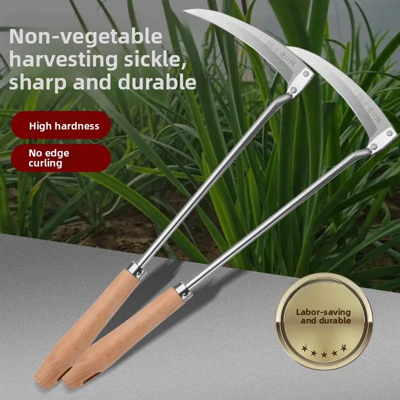 Manganese Steel Small Sickle Household Farm Harvest Chives Wheat Vegetable Cutting Weeding