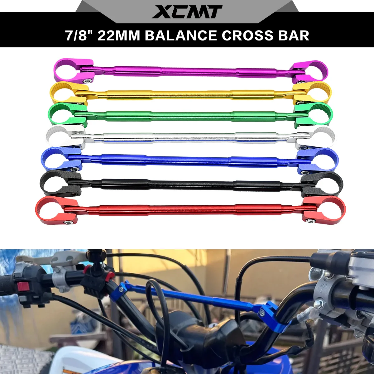 

Motorcycle CNC Handlebar Balance Cross Bar Lever Handlebar For Most 7/8" 22mm Handlebar Steering Wheel Strength Lever Parts
