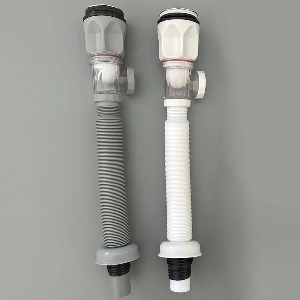 Bathroom Sink Drain Pipe Straight Side Discharge Horizontal Wall Drainage Pipes Smell-Proof & Easy Install Washbasins Parts