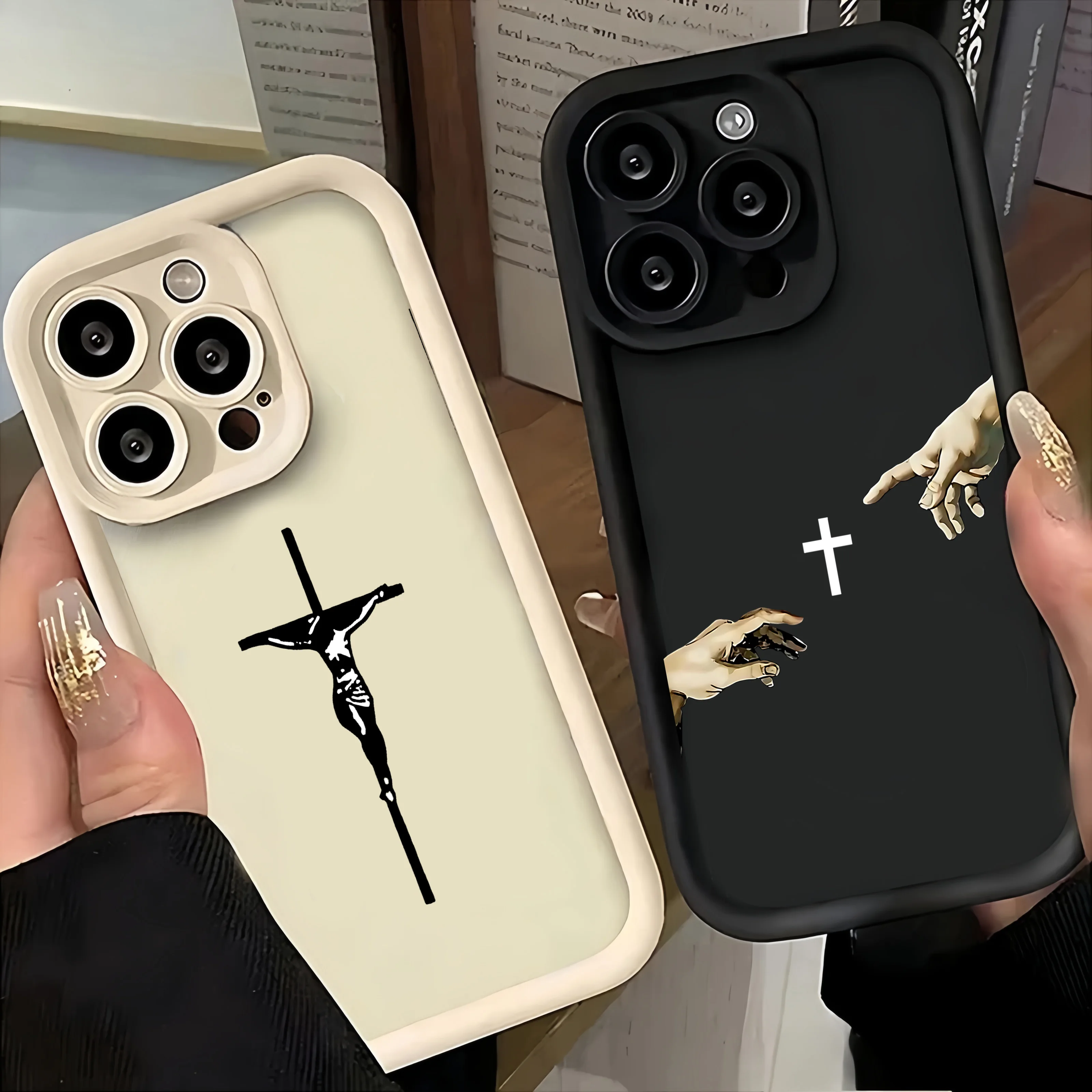 Jesus Cross Paint Phone Case For Samsung Galaxy A06 A26 A16 A06 A35 A55 A25 A05s A15 A54 A34 A36 A24 A14 A05 4G 5G Soft