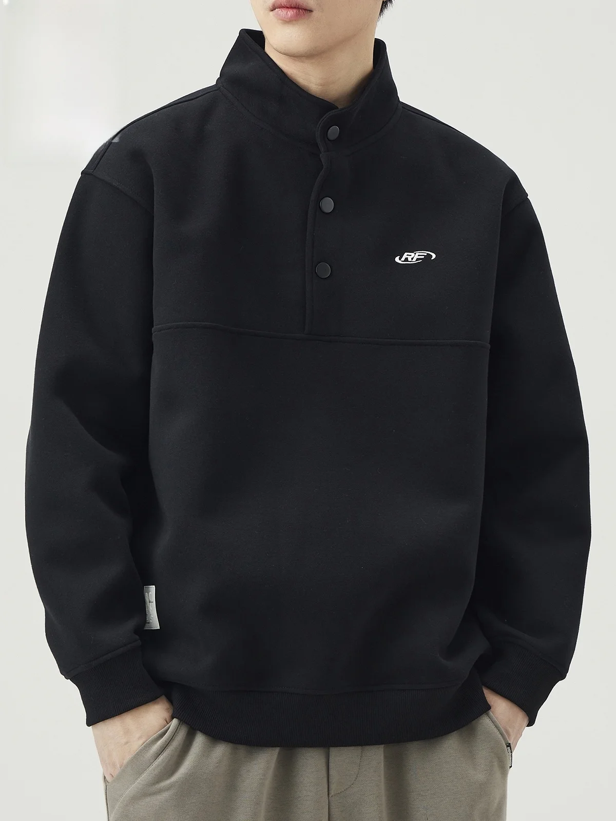 

f High Collar Sweatirt Men's Spring New Sle Casual Loose Comfortable Men's Clothing Faionable Brand