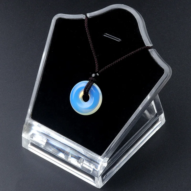 20 mm Kreis Donut Heilkristalle Halskette Natürlicher Chakra Edelstein Stein Amulett Glücksmünze Donuts Charm Schutz Quarz Achat – Detail 18