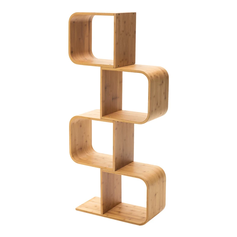 

Floor-to-ceiling storage lattice bookshelf creative living room bay window bookshelf solid wood