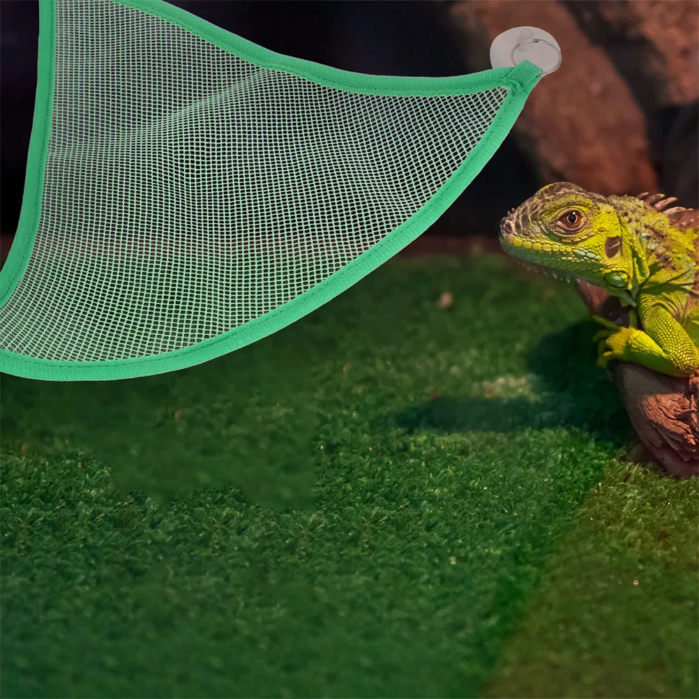 

Sturdy Reptile Hammock Canvas Suction Cup Lizard Hanging Bed for Glass Tank Breathable Creative Generous Easy Fix Remove Reptile
