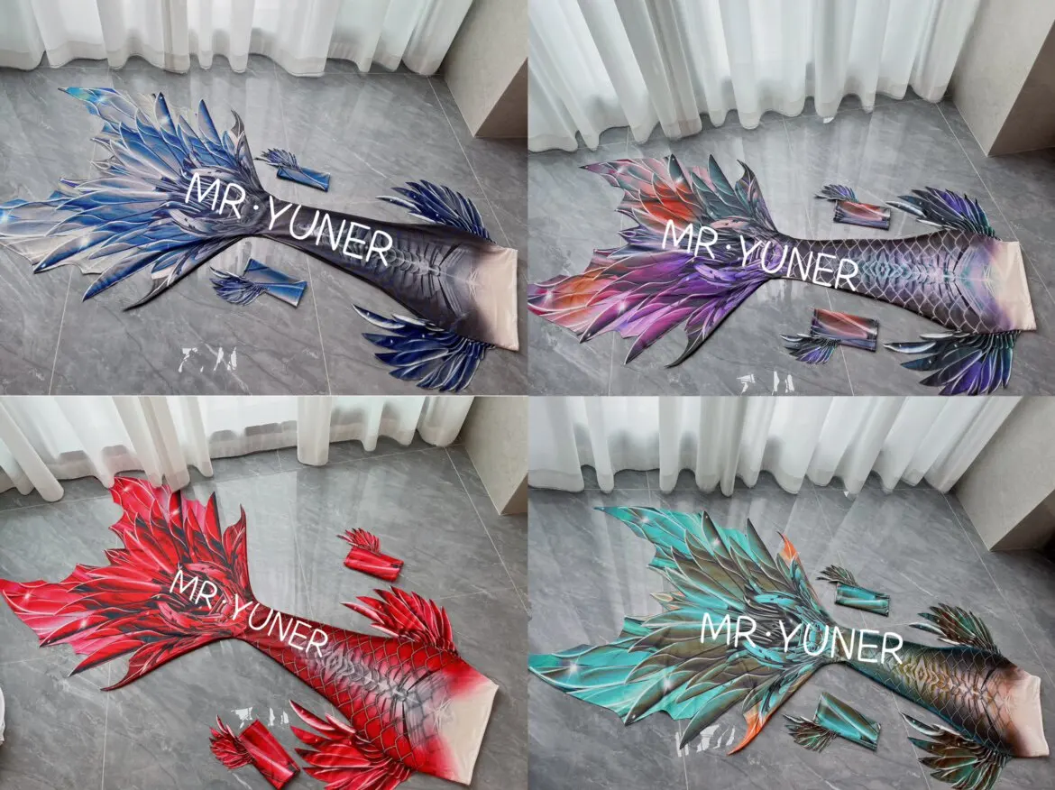 Original Mermaid Big Fish Tail Couple Style Aquarium Mermaid Diving Performance Swimsuit Customized Training Mermaid Tail view 4