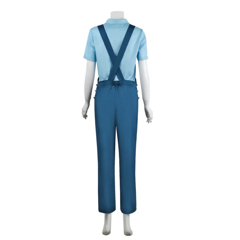 Movie Pearl Cosplay Costume Blue Jumpsuit Horror Movie X Prequel Shirt Strap Pants Farm Suit Halloween Woman Carnival Party Suit