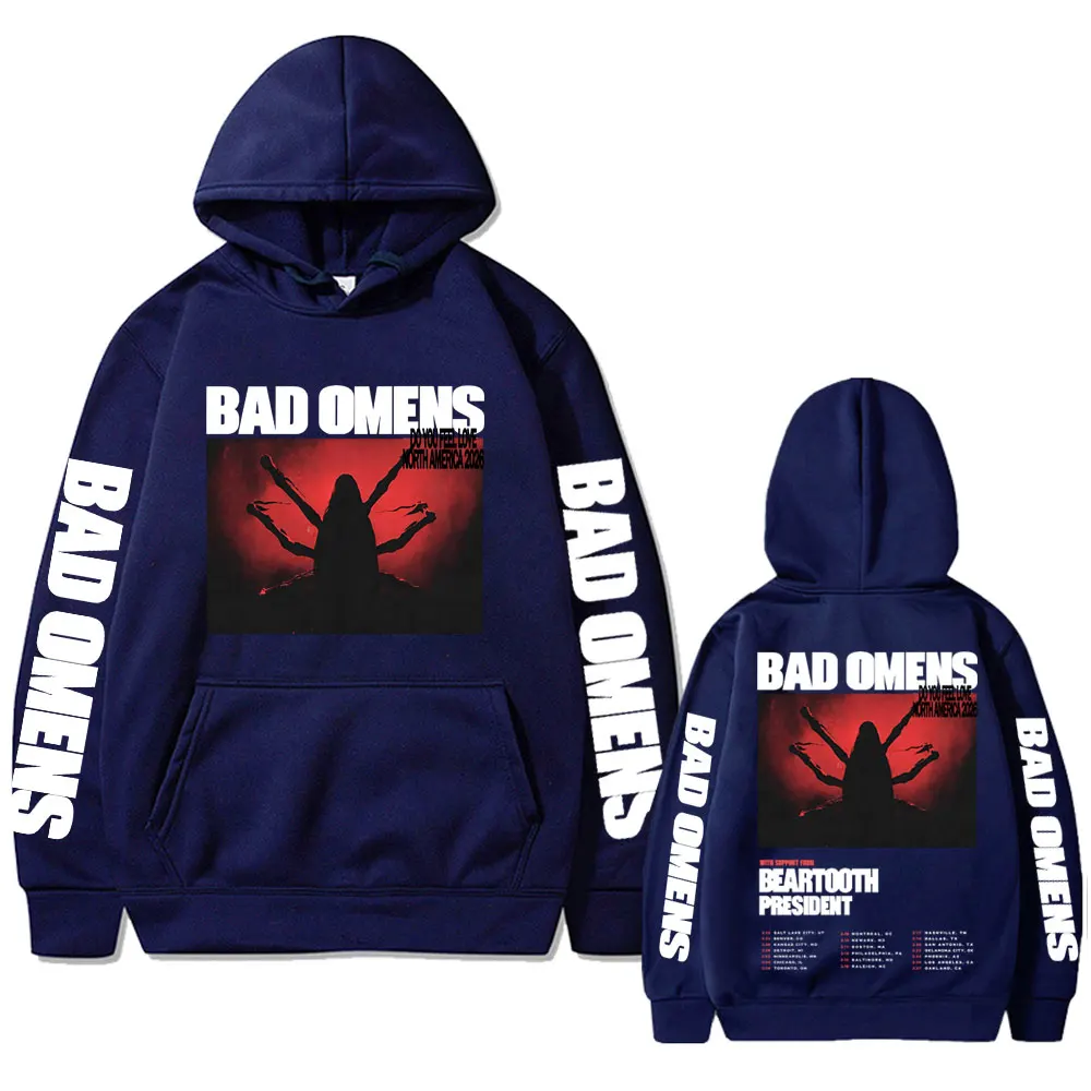 Rock Band Bad Omens Do You Feel Love Tour 2026 Hoodie Men Women Vintage Oversized Sweatshirt Male Hip Hop Gothic Punk Streetwear