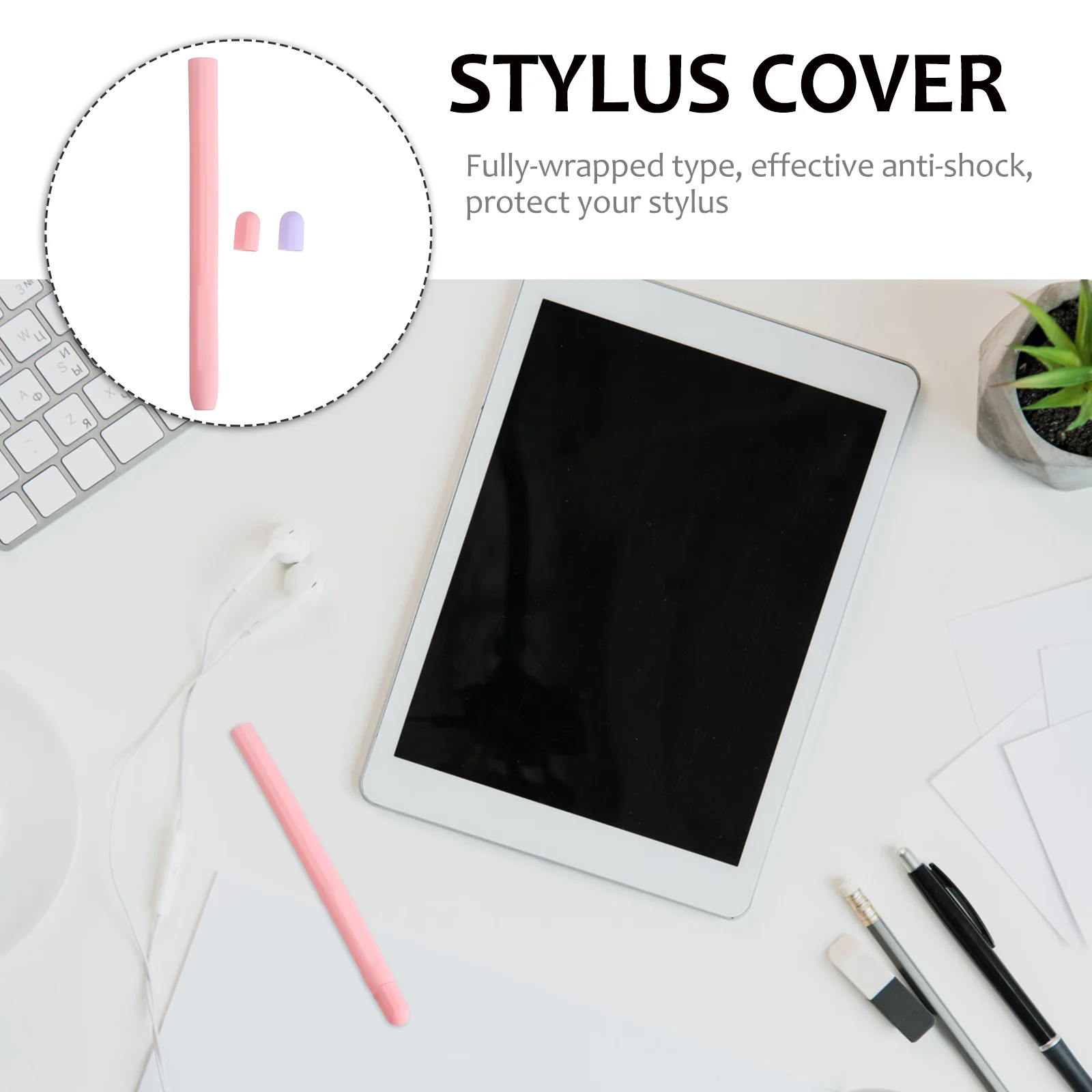 Silicone capacitivo Stylus Pen Skin Protector Case, Color Control Cover, Acessórios