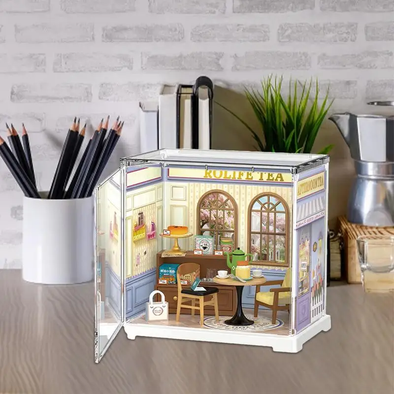 Mini casa de muñecas, Kits de construcción de modelos, juguete para el hogar, decoración creativa para habitación y dormitorio con muebles para cumpleaños