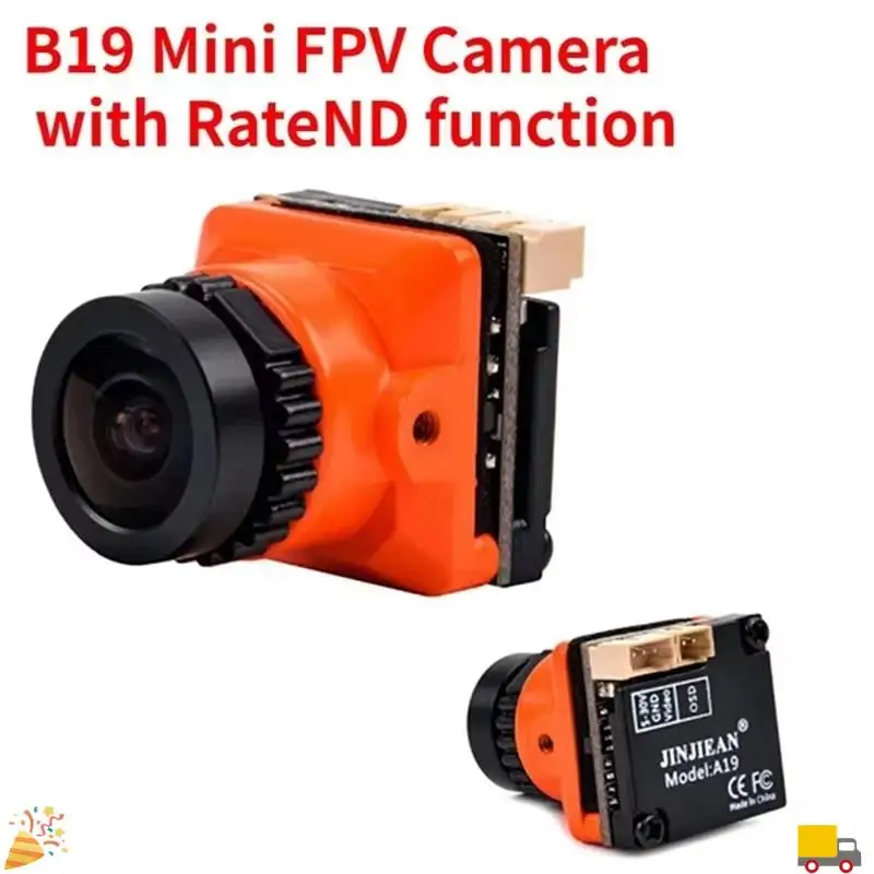 FPV Camera 1800TVL 5MP 2.1Mm 1/8 Inch Starlight Sensor 5V-40V NTSC/PAL With OSD For RC FPV Racing Drone DIY Parts Black