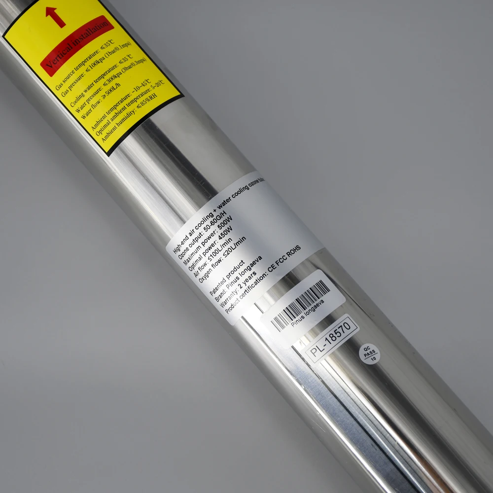 مياه التبريد الكوارتز أنبوب مولد أجزاء ، ضيق الفجوة خلية التفريغ ، براءة اختراع المنتج ، 60 جرام/ساعة ، 60g ، CE ، FCC ، ROHS