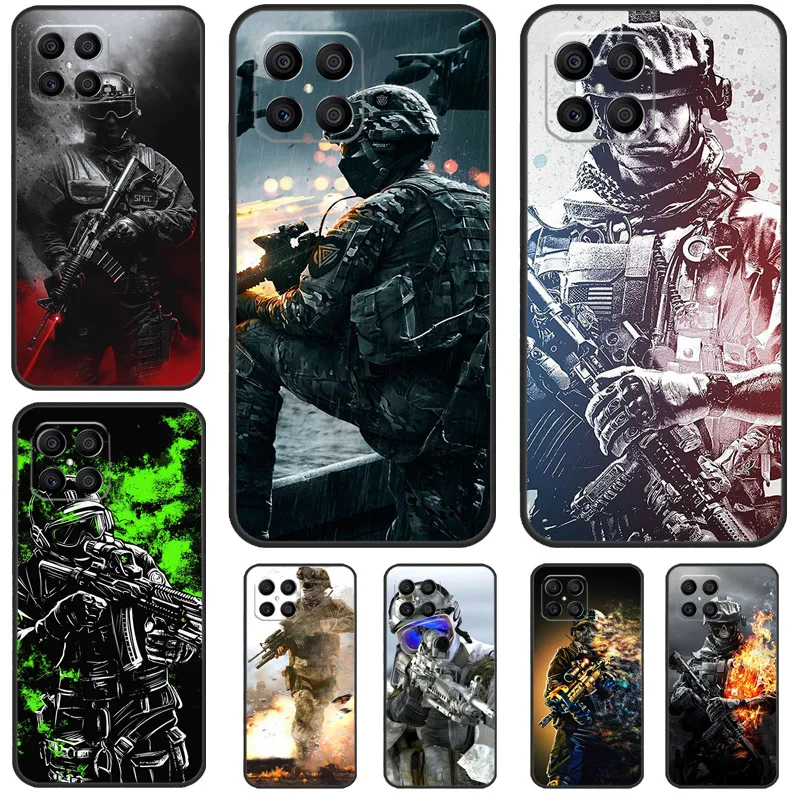 Army Soldier Special Forces Case For Honor 70 50 90 Lite Magic 6 5 Pro Cover For Honor X8a X9a X7a X6a X9b X8 X9 X7 8X