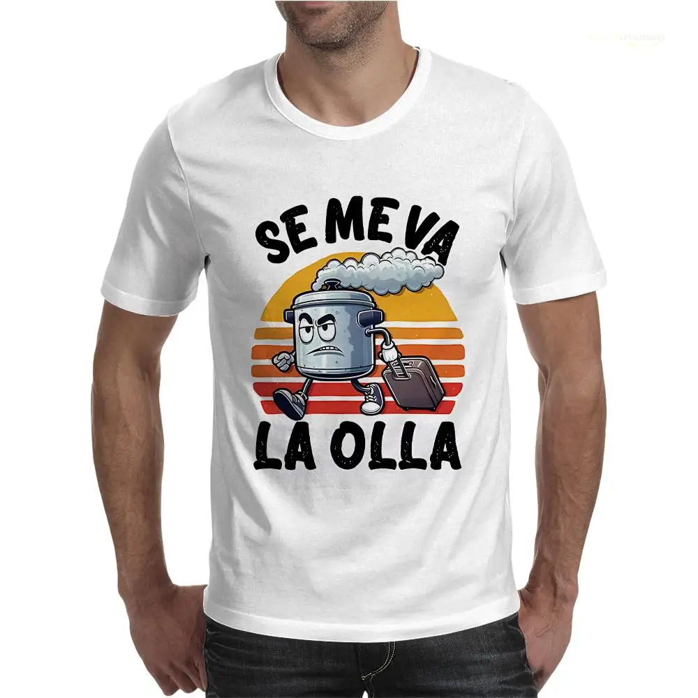 Se Me Va La Pinza Print T-Shirt Funny Spanish Joke Y2k Vintage T Shirt Breathable Tops For Men And Women Cute Graphic Clothing